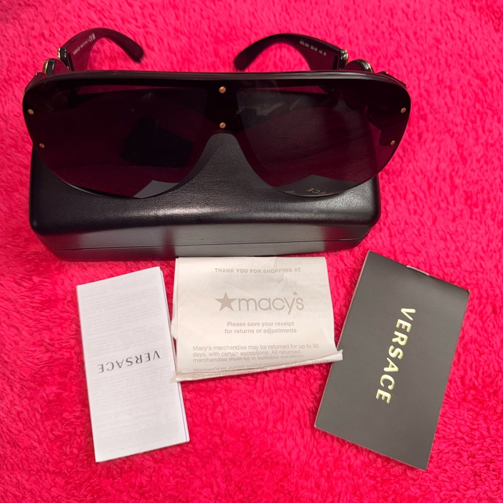 Versace Black and Gold Sunglasses - Picture 9 of 15
